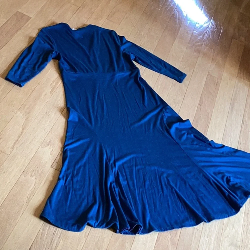 Two-Twenty Collection @blair.com deep blue knit midi dress with empire w… - Picture 13 of 13